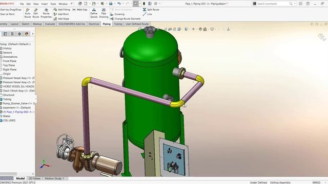 SOLIDWORKS Piping and Routing Demo | SOLIDWORKS Routing | SOLIDWORKS Piping and Tubing Tutorials
