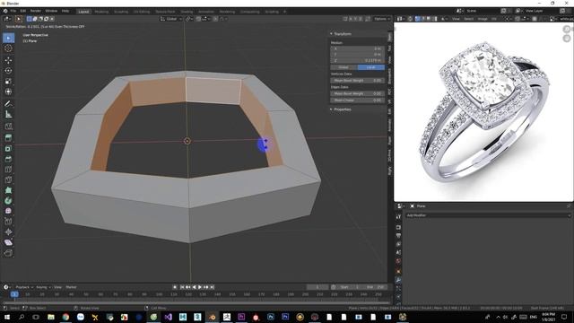 The Ring Modeling in Blender Part1 смотреть онлайн