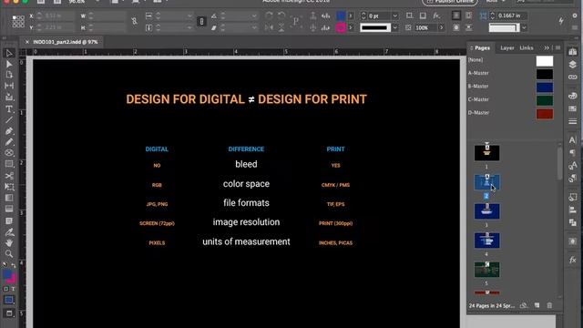 InDesign: Ruining the Mystery, Part 2 (intro, digital vs print, 1/7) смотреть онлайн