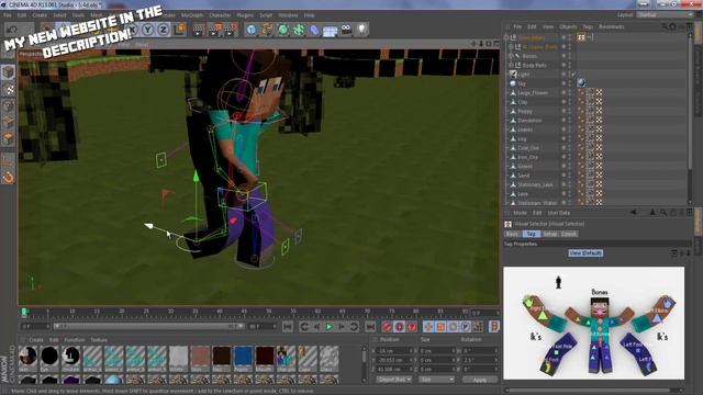 How to Make a Minecraft Animation | Adding a Rig & Animating- Part 3 смотреть онлайн