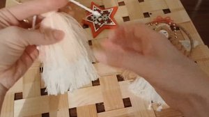 Рождественский ангел из ниток!🌲Елочная игрушка своими руками!