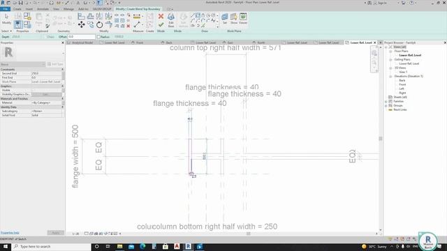 Creating Parametric tapered I section Steel column in Revit Structure смотреть онлайн