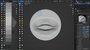 #blender3d. Губы скульптинг