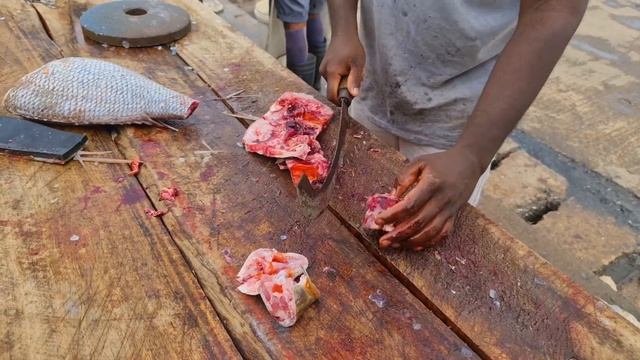 Emperor Fish Cutting Skills | Fast Emperor Fish Cutting Skills | Fresh Fish Cutting in SriLanka