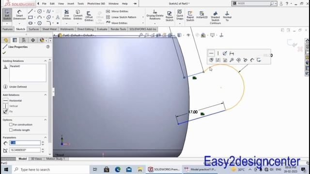 Solidworks Tutorial for Beginners Exercise-15 सीखिए हिंदी में