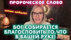 БОГ СОБИРАЕТСЯ БЛАГОСЛОВИТЬ ТО, ЧТО В ВАШЕЙ РУКЕ!
Бернис Шейдлер