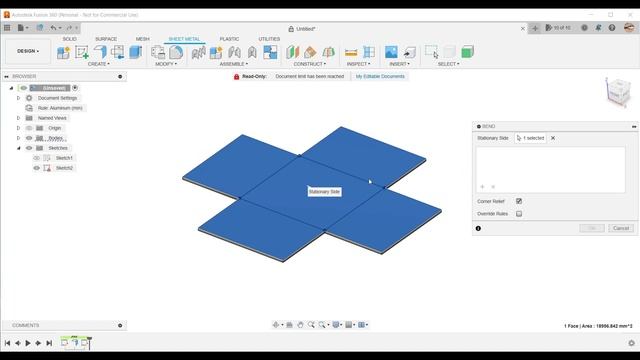 Fusion 360 Express | SHEET METAL | EP111: create - BEND смотреть онлайн