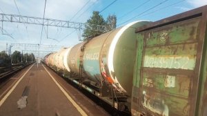 Тепловоз 2ТЭ116-1394 с грузовым поездом, ст.Кобралово