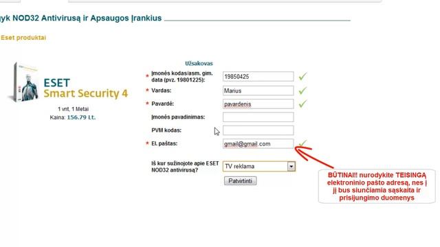 Kaip nusipirkti ESET Smart Security antivirus Internetu (Vilniaus Bankas) смотреть онлайн