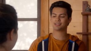 Cobra Kai: Season 3 / Kiss Scene — Miguel and Sam (Xolo Mariduena and Mary Mouser)