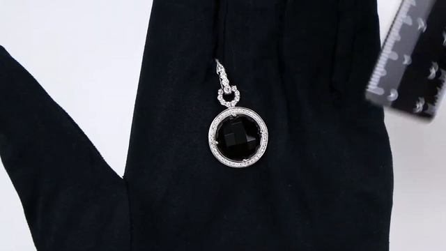 Подвеска из белого золота ТД Эстет с фианитом и агатом 0РП420163 смотреть онлайн