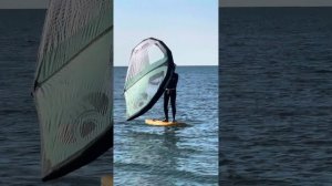 Надувная доска для вингфойла ROCKET AIR 7’2″ Эксперимент без гидрофойла с вингом и с веслом.