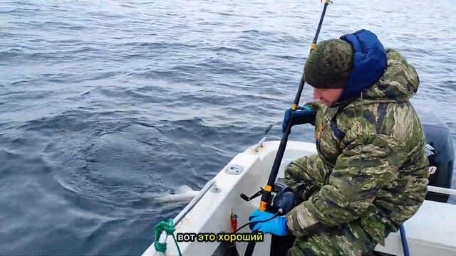 Настоящая морская рыбалка в Баренцевом море. Ловля трески. Отдых и развлечения в Мурманске. смотреть онлайн