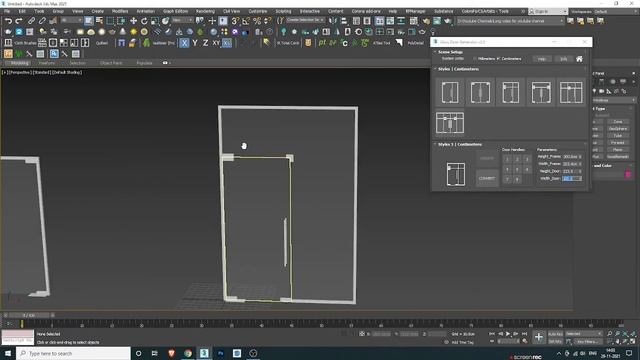 How to use Glass Door Generator V2.0 in 3DMax 2021 смотреть онлайн