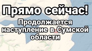 ПРЯМО СЕЙЧАС НАСТУПЛЕНИЕ В СУМСКОЙ ОБЛАСТИ