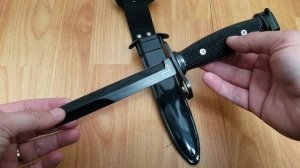 MARBLES M-7 BAYONET BLACK FIXED BLADE KNIFE M16 - 552