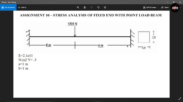 How to Perform Stress Analysis of Fixed End With Point Load Beam using Ansys APDL 2019 r3 easy step