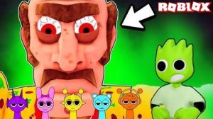 Sprunki Owakcx сыграл в Escape Evil Stepdad Obby в ROBLOX | Прохождение геймплея