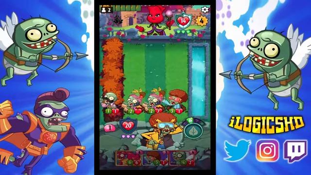 Plants vs. Zombies Heroes: Valenbrainz STUPID CUPID Premium Event Card Gameplay!