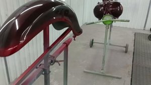 Покраска мотоцикла в candy dark cherry
