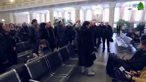 Музыкальный флэшмоб на вокзале