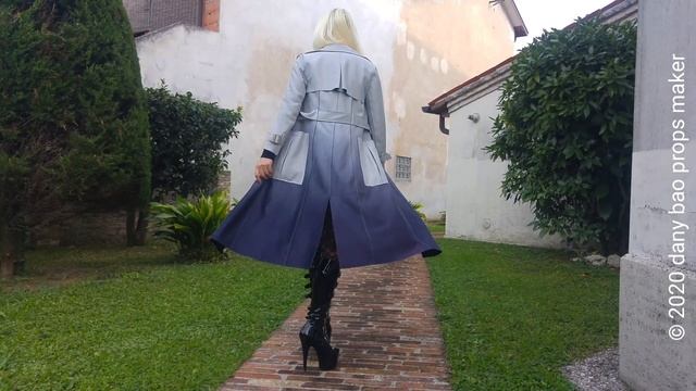 DANA LABO - walk in shiny mini skirt, boots high heels and leather corset смотреть онлайн