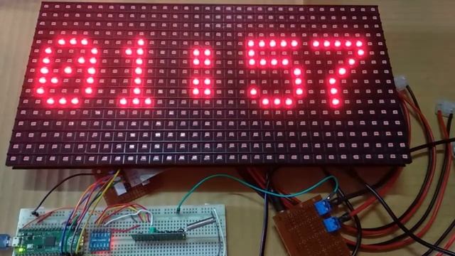 Raspberry Pi Pico P10 led matrix controlled by a 4-channel remote control demo | MicroPython