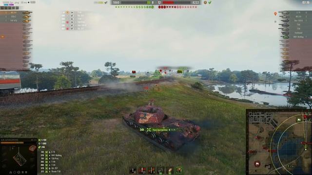 Мир танков. WOT. Бой на ИС-3-II. Взял 9 фрагов и 9.9К урона+1-я отметка
