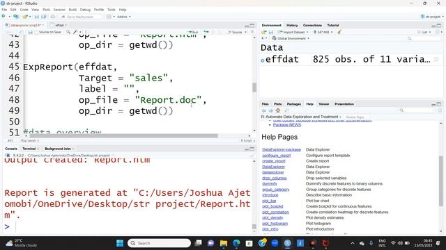 Auto Exploratory Data Analysis (EDA) in R