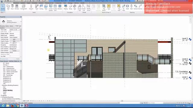 07 Revit 2018 Tutorial: Residence Part 7- Beam Systems, Reference Planes, and Roofs