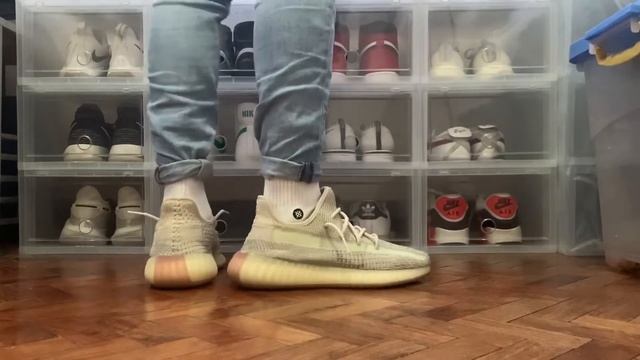 Adidas Yeezy 350 boost v2 “Citrin” 2019 on feet смотреть онлайн