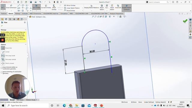 SolidWorks tutorial 3- Padlock (sweep feature, creating reference planes)
