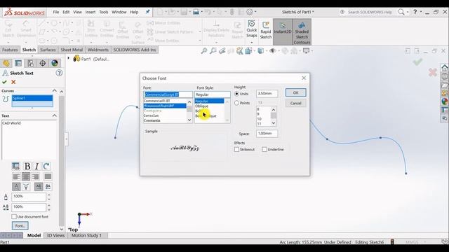 #10 | Introduction to TEXT & POINT Tool | Sketching in SolidWorks | SolidWorks Tutorial Series |