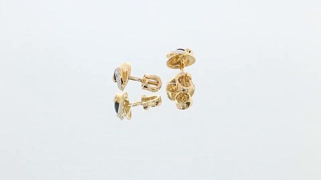 Золотые серьги Александра с бриллиантом и сапфиром 3021797ск смотреть онлайн