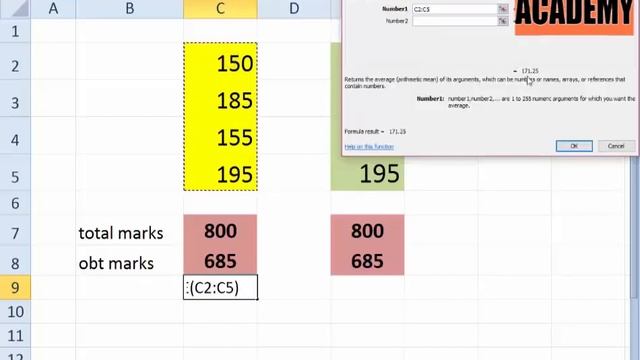 Average Percentage basic formula in Ms Excel, Urdu Hindi MS Excel tutorial Ms Office Tutor Academy смотреть онлайн