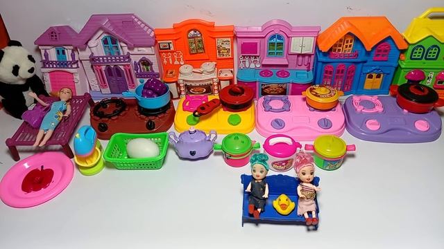 Unboxing miniature kitchen toy | hello kitty Kitchen set | plastic mini kitchen set |Asmr satisfyin
