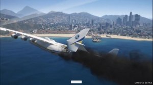 Passenger Plan Crash On The Beach GTA 5 (Airplane One Engine Failure) Plane Crash Movie