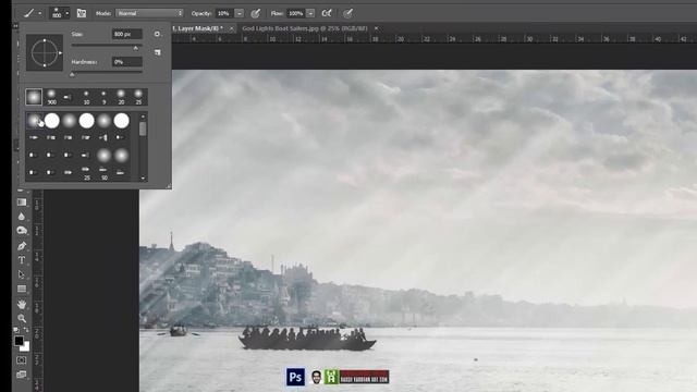 How to Create God Lights Beam Effect in Photoshop | Quick Photoshop tutorial