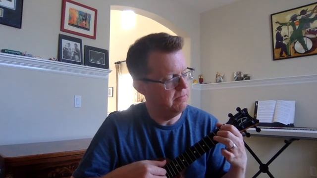 Blues shuffle with a closing riff on the ukulele смотреть онлайн