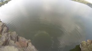 Прыжки на скалах Ханженковское водохранилище (Кастрюлька) - Сергей и Анелия