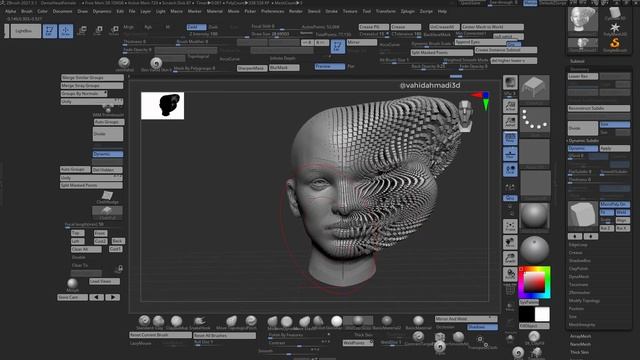 Splatter shatter effect in zbrush 2021 in 1 minute