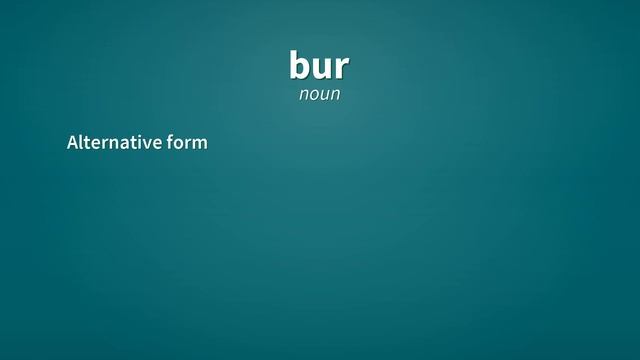 Bur  Definition of bur