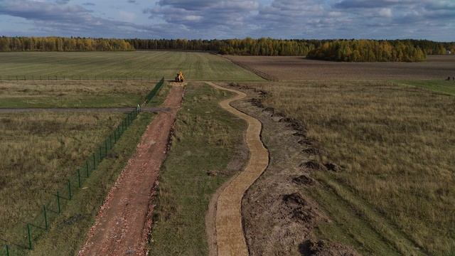 Строительство парка и укладка дорожек в поселке Экопарк Завидово 4К от 08.10.2022