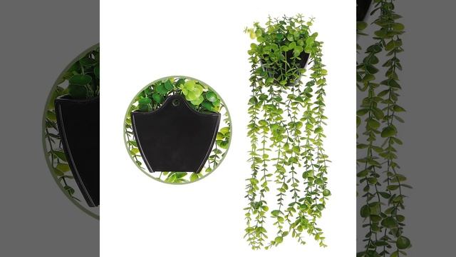 Faux Eucalyptus Potted Hanging Plants for Wall Decor