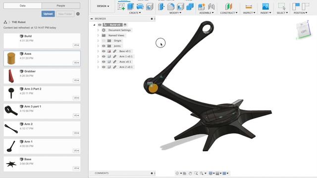 Fusion 360 Zusammenbau Verbindungen Gelenke für den Roboter / tutorial / Hilfe / Kurs DEUTSCH смотреть онлайн
