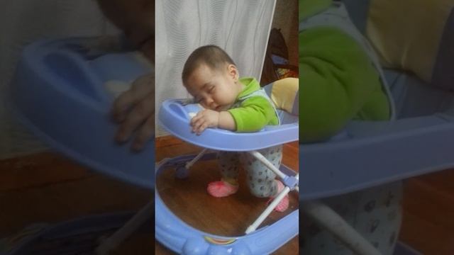 Прикол!!! Ребенок засыпает на ходу! смотреть онлайн