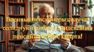 Военные пенсионеры получат солидную прибавку: индексация пенсий на 9,5% с 1 марта!