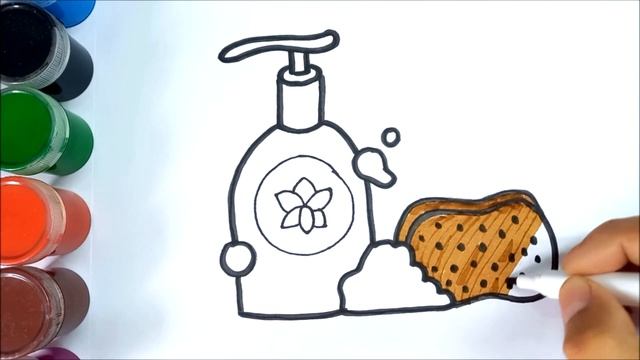 How to draw soap and a washcloth / Сурет салу сабын және жөке смотреть онлайн