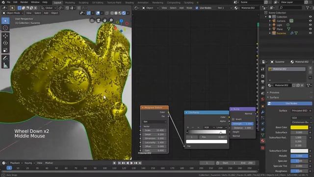 Blender 2.8 材質編輯-發霉及殘破的猴子 Noise and Musgrave Texture смотреть онлайн