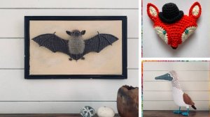 Вязаные БРОШИ и интерьерные фигуры птиц и летучих мышей с ETSY для вдохновения.